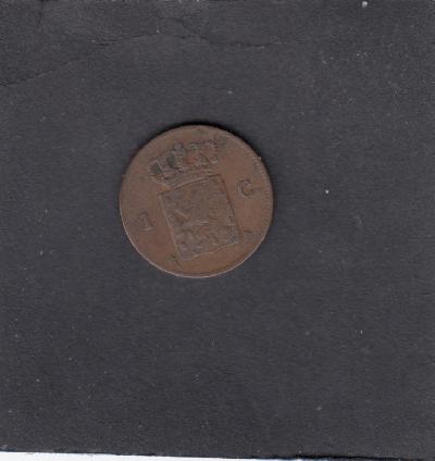 Beschrijving: 1 Cent WILLEM III  